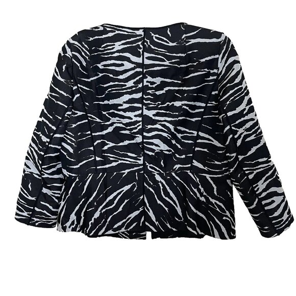 Lafayette 148 New York Blazer Jacket Size 16 Animal Print Office Business Casual - Picture 4 of 12